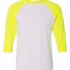 BELLA_+_CANVAS_3200_White-_Neon_Yellow_Front_High